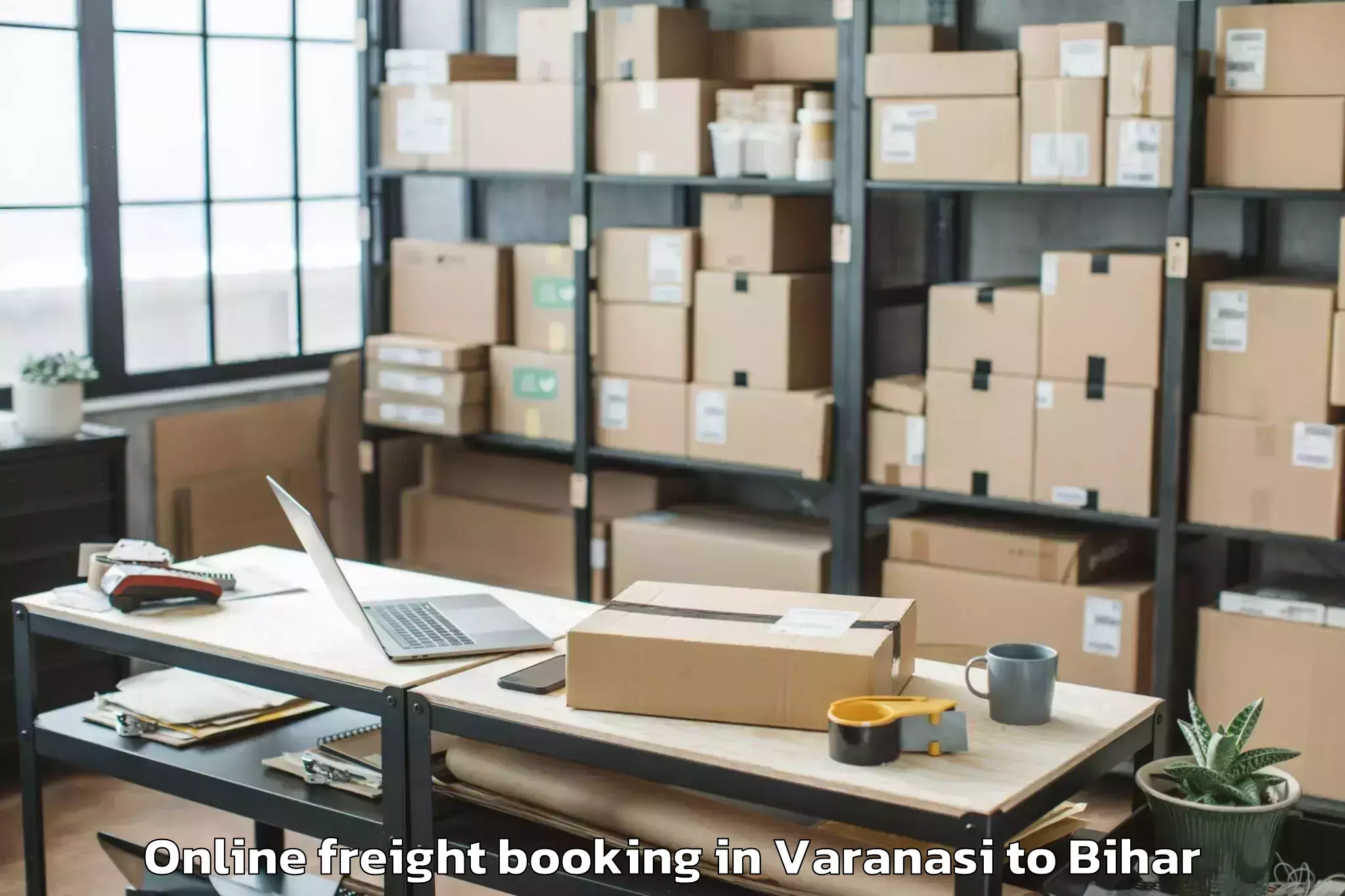 Get Varanasi to Sikta Online Freight Booking